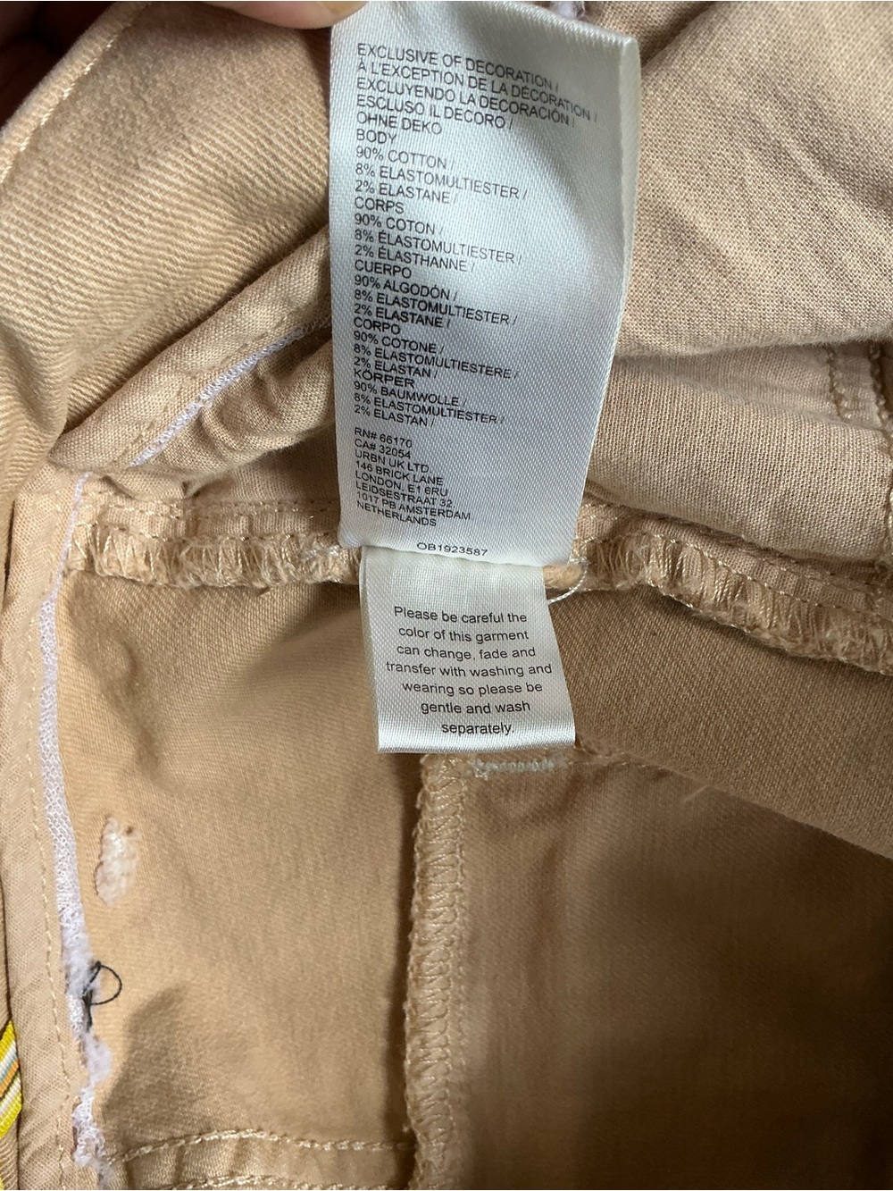 Maeve by Anthropologie Wide Leg Crop Seamed Pants Khaki Tan Size 29 - Picture 12 of 12